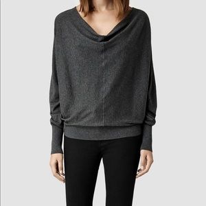 All Saints Elgar Button Cowl Neck Sweater
